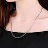 Kettenhalskette für Frauen und Mädchen, silberne Wasserwellen-Kettenhalskette, trendiger Schmuck zum Verschenken im Alltag