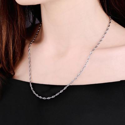 Collier chaîne pour femmes et filles, chaîne argentée ondulée, bijou tendance à porter au quotidien, cadeau idéal