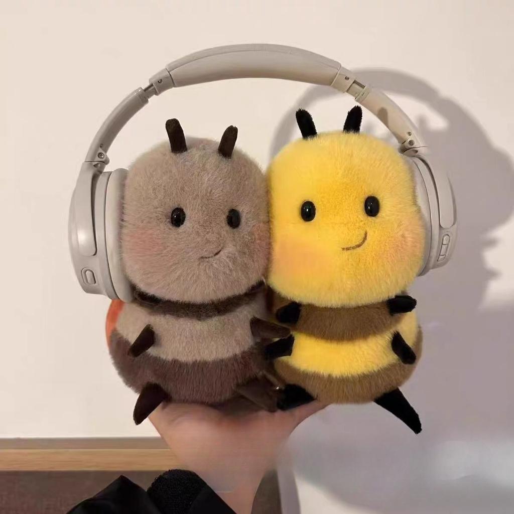 Pre-sale Plush Toys Cute Kawaii Seven-spot Ladybird Ladybug Baby Black Round Eyes Stuffed Insect Pendant Palm Figures