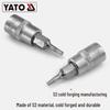 YATO 1/2" Star Screwdriver Socket Set, Chrome Vanadium Steel, S2 Head