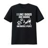 I Like Dogs And Sharks Maybe 3 People T Shirt Vintage Washed Versatile Streetwear Breathable Fashion Stretched Casual