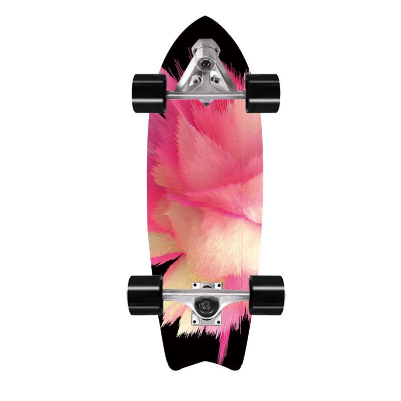 32 אינץ' סקייטבורד גלישה ללא דוושת זנב דוושת CX7 Bridge Brush Street למתחילים למתחילים לתרגול סקי גלישה