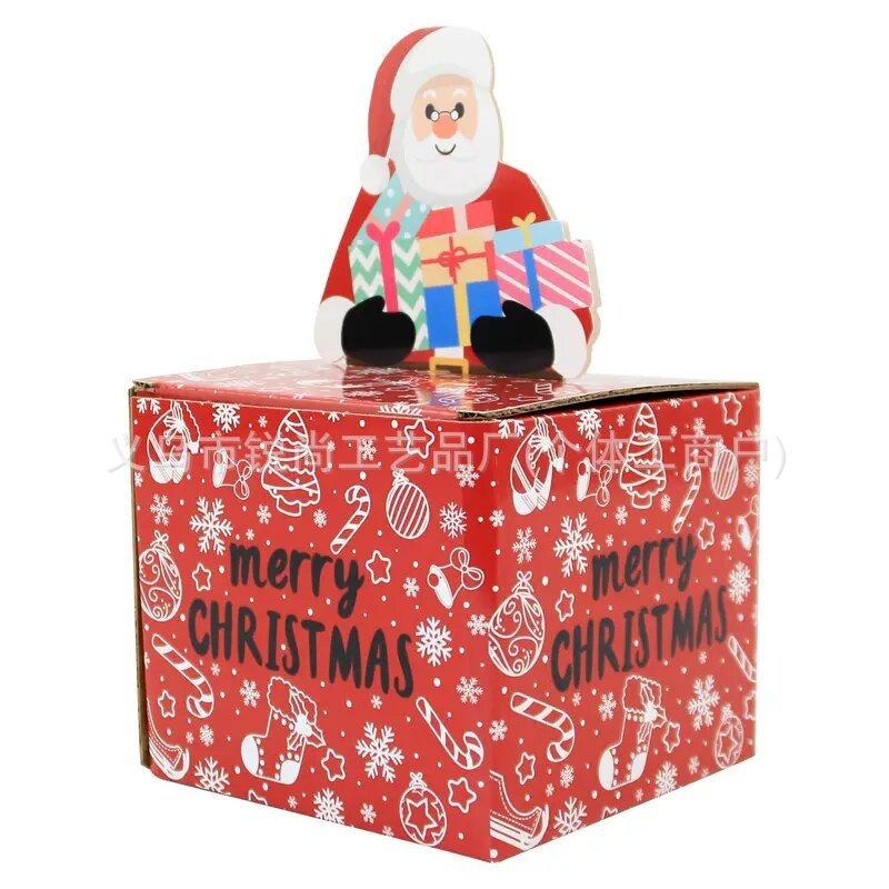 1Pc  Christmas New Pumping Surprise Box, Corrugated Packaging Box Christmas Surprise Box