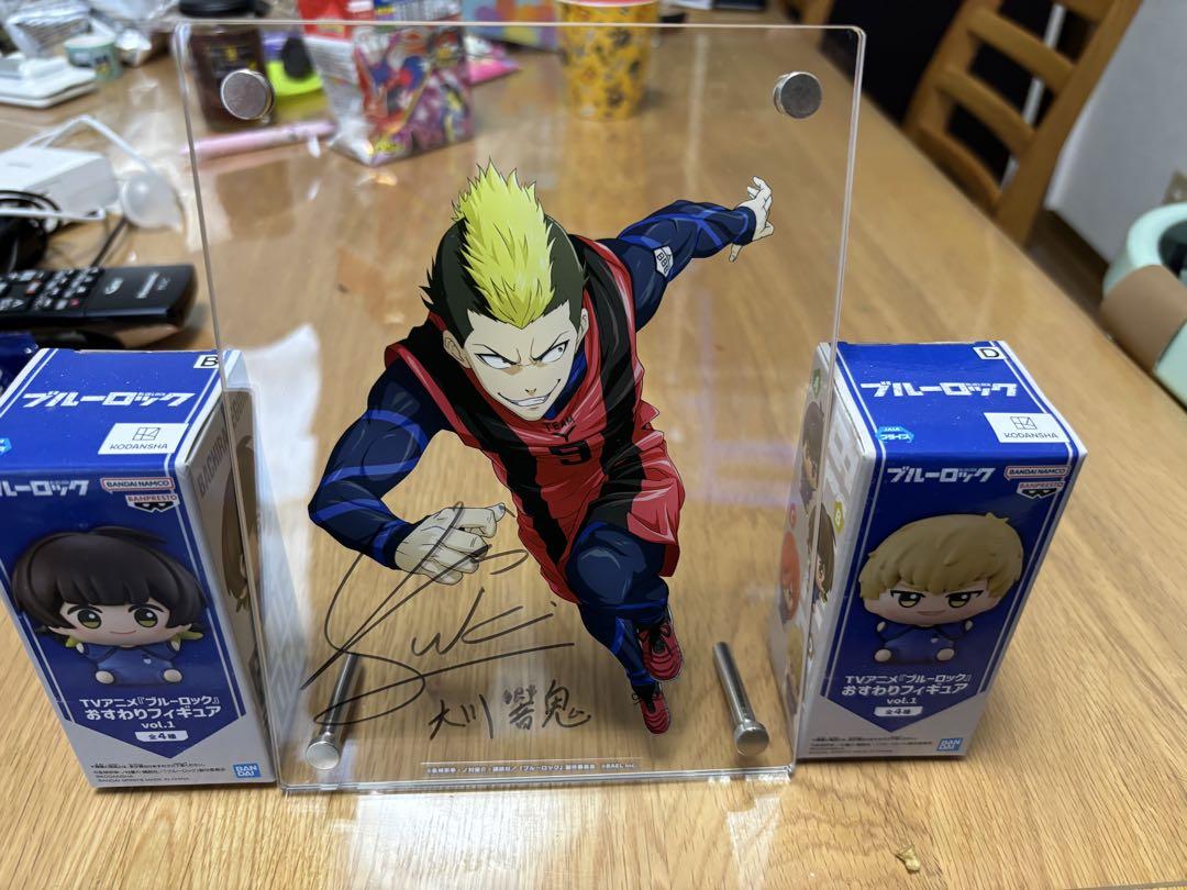 

[USED] Blue Rock acrylic stand with Okawa Hibiki s autograph and bonus item