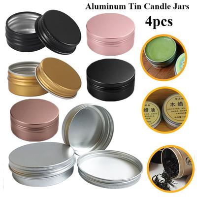 Candle for Cream Balm Candle Jars Tea Cans Cosmetic Container Refillable Bottles Aluminum Tin Jar