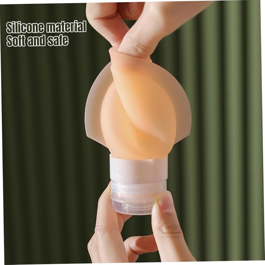 3pcs 90ml Travel Container Wide Mouth Leak Proof Travel Bottle Inverted In Reusable Silicone Travel Toiletries Bottle