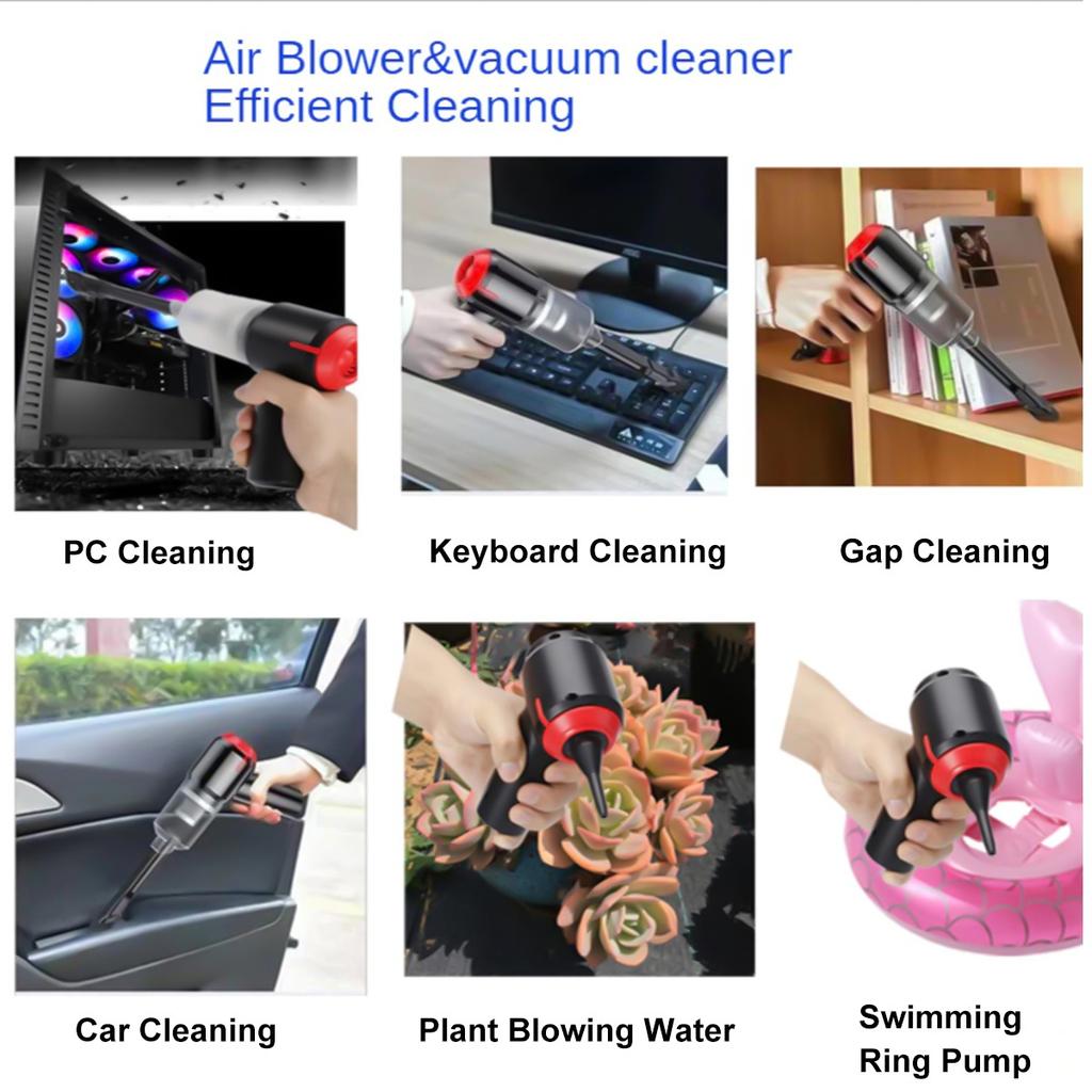 Actualización más reciente 35000R 2 en 1 aspiradora de mano y soplador de  aire inalámbrico Mini duster herramienta de limpieza eléctrica para el  teclado de la computadora comprar a buen precio —