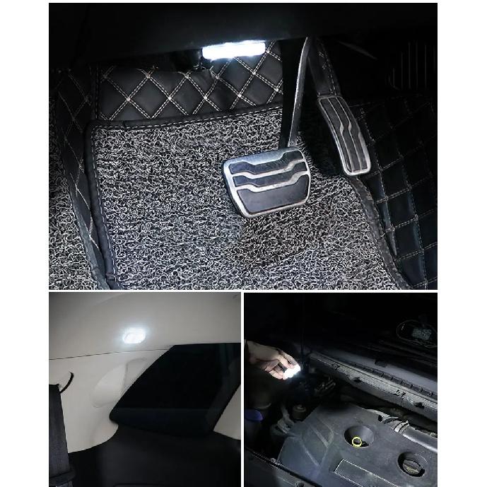 SEAMETAL Mini Car Touch Light for Floor Trunk Hood Ceiling USB Rechargeable Magnetic Ambient Lamp Auto Interior Reading Light