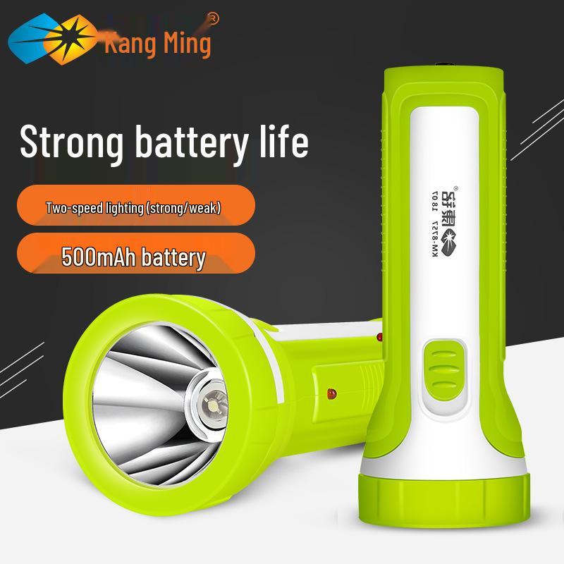 Kangming Portable LED Flashlight: Small, Plastic, Random Color, Emergency Outdoor Lighting