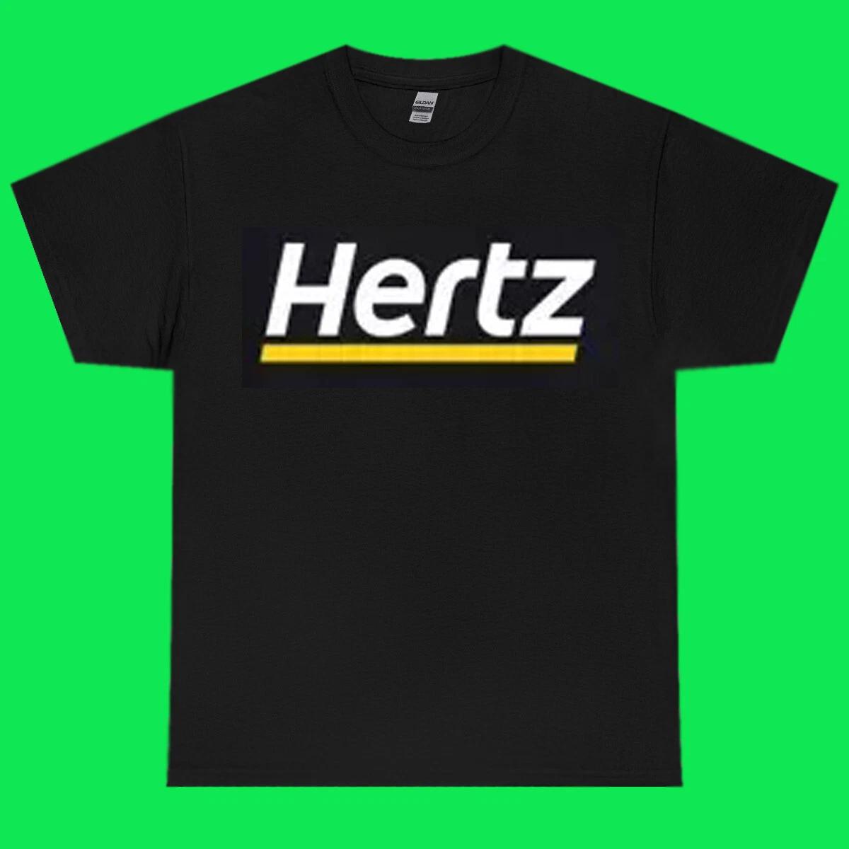 

Hertz car logo T shirt comfortable heavy cotton black size 2XL S