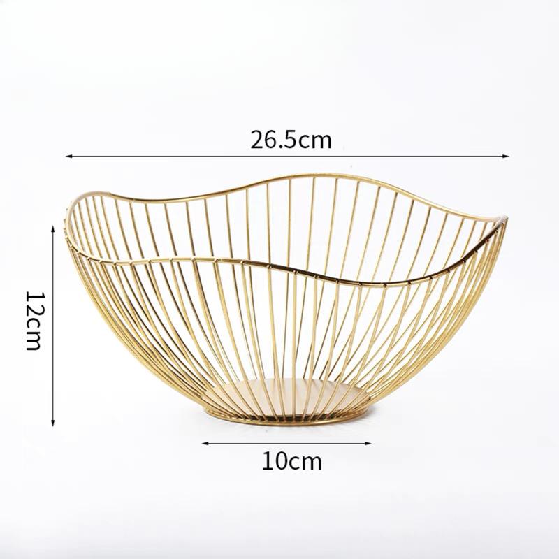 Jednoduchý košík na ovoce severský styl domácí talíř na ovoce obývací pokoj kovaný talíř na ovoce svačina kreativní nádoba na ovoce úložný košík