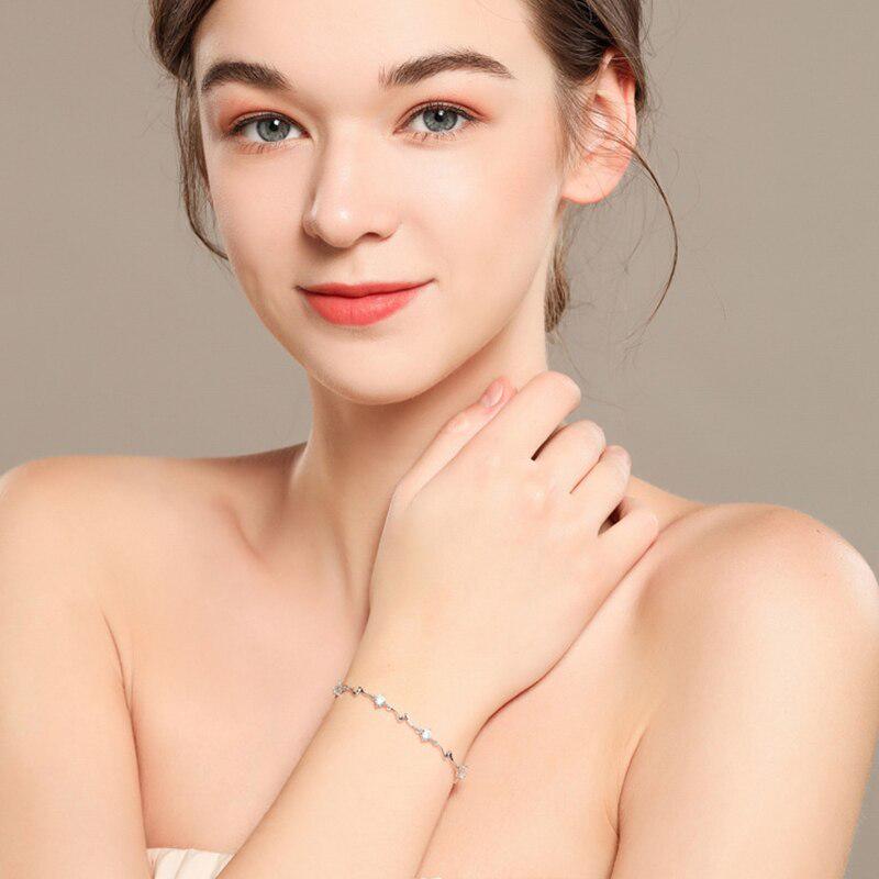 Lindon feminino prateado joias casamento noivado para mulheres presente de natal