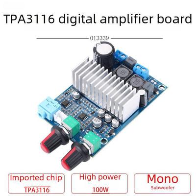 100W Mono Digitálna zosilňovacia doska pre subwoofer, DC12-24V, Vysoko výkonný TPA3116 modul