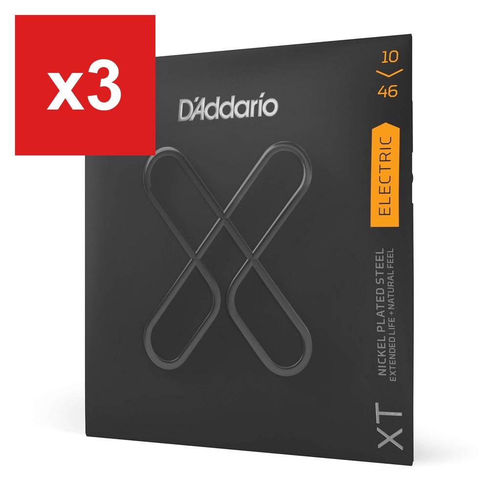 D'Addario XTE1046 XT Coated Electric Guitar Strings, Regular Light .010-.046