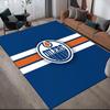 Edmonton Oilers Flanellmuster Quadratischer Teppich, Teppichläufer, Teppich für Wohnzimmer Schlafzimmer Sofa Spielzimmer Dekor, Rutschfeste Fußmatte