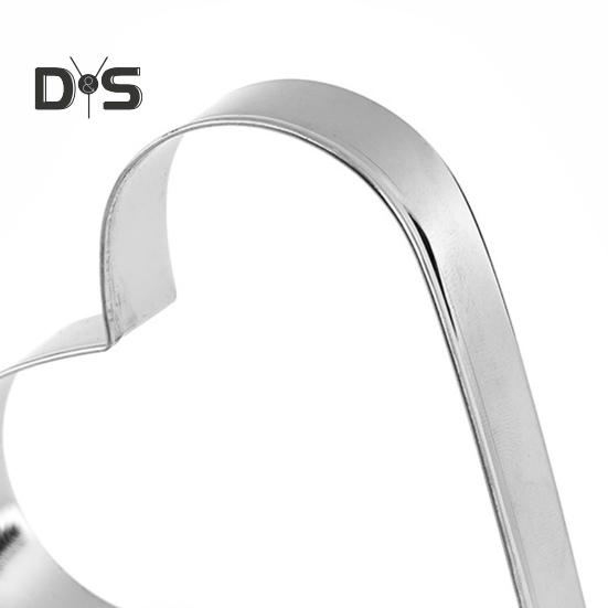 Stainless Steel 5Pcs Cake Mold Smooth Surface Wide Application Heart Shape DIY Paste Mold Baking Accessories