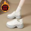 Small man increases height, platform dad shoes, women's autumn and winter versatile little white shoes with skirts, fashionable and velvet casual spor