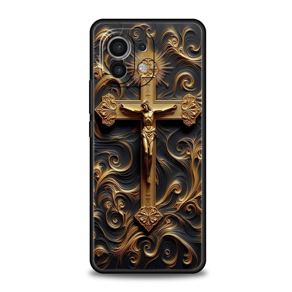 Cross Pattern Element Design Phone Case Cover for Xiaomi Mi 17 15 14 13 12 11 Ultra 15T 14T 13T 12T 11T Pro Lite Soft TPU Shell