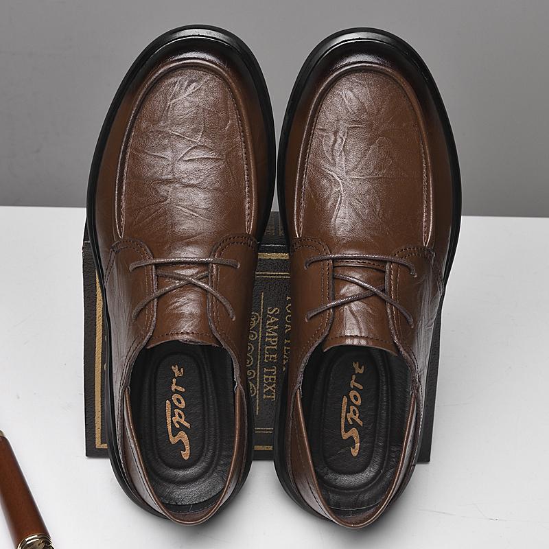 Fashion Genuine Leather Mens Oxford Shoes Fashion Party Formal Dress Footwear Classics Man Dress Shoes Casual Business Male Derby Shoes
