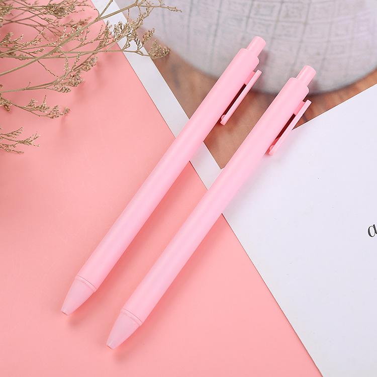 Retractable Gel Ink Pens 0.5mm Fine Point Morandi Macaron Colored Barrel Signing Ballpoint Pen Student Office Stationery