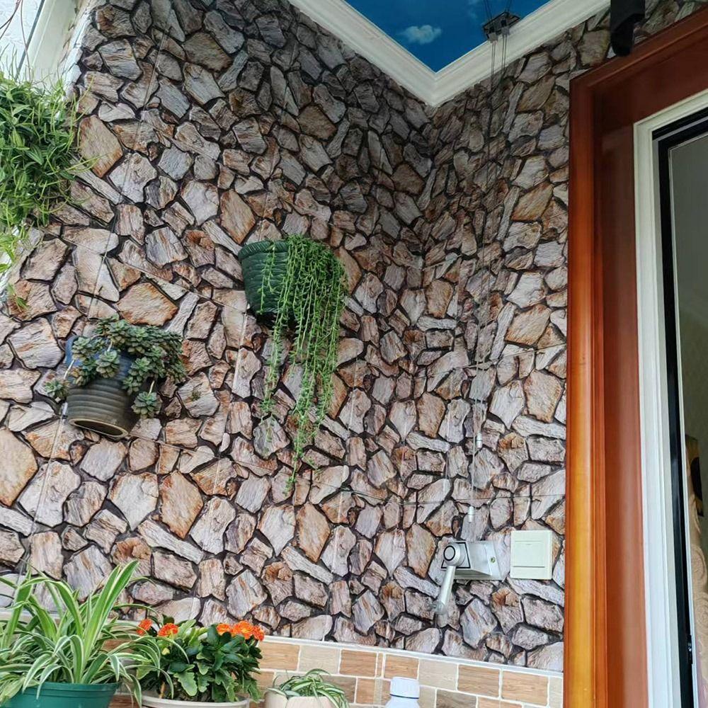 Mutlicolor 3D Brick Wall Sticker Waterproof Oil Proof DIY Background Wall Sticker Thicken Renew Wall Tile Sticker