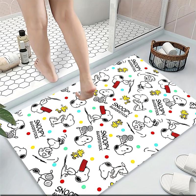 Snoopy Woodstock Adventures Carpet Rug Soft Washable Anti Slip Home Living Room Sofa Mats Personalized Christmas Rug