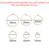 20pcs/lot Gold Stainless Steel Big Circle Wire Hoops Loop Earrings High Quality for DIY Dangle Earring Jewelry Making Supplies