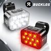 BUCKLOS Bicycle Lights 10 LED Night Cycling Front Rear Lights 1100/350mAh Waterproof Bike Lamps Type-c Rechargeable Bike Light