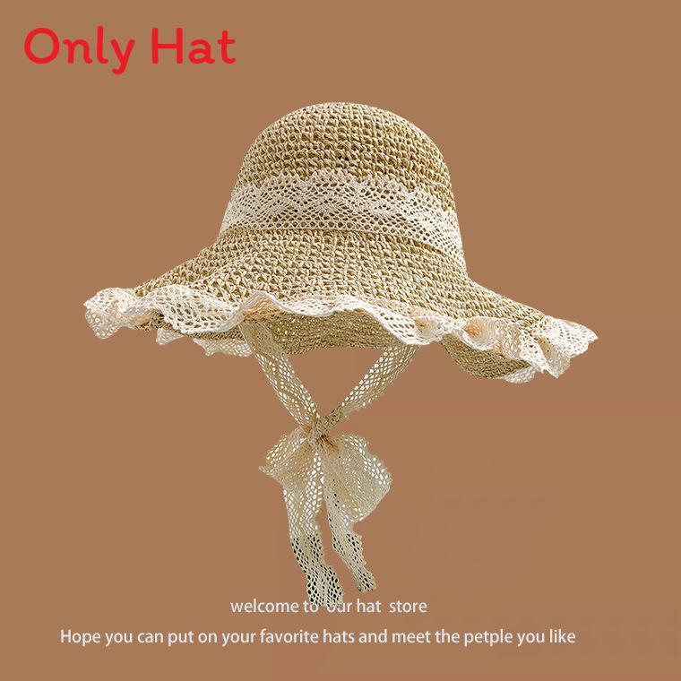 Chapeau de paille d'été à larges bords pour la protection solaire et l'amincissement du visage sans effort