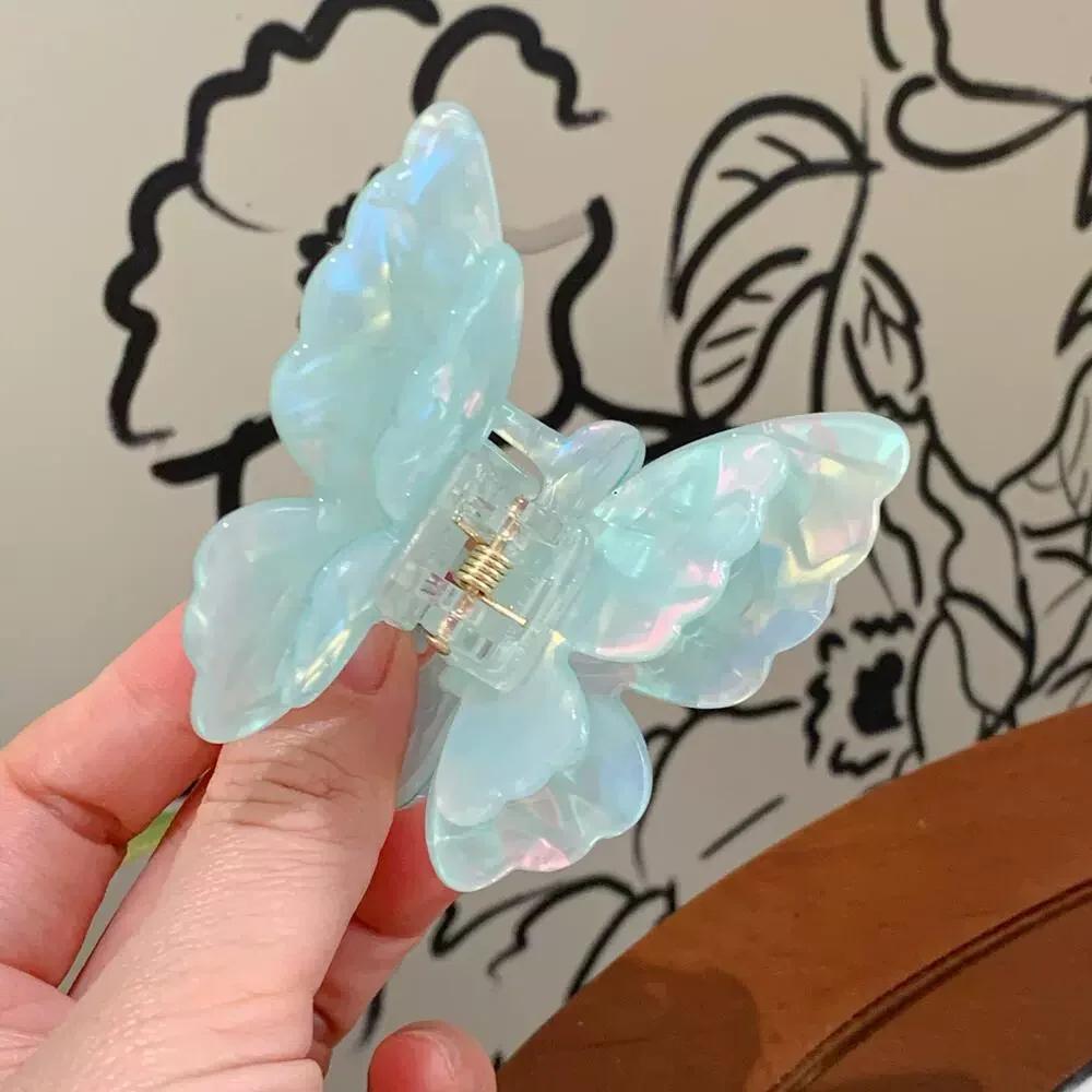 Fairy Butterfly Hair Claw Acetate Crab Hair Clip Women Sweet Princess Shark Clip Hairpin for Girls and Women Hair Accessories