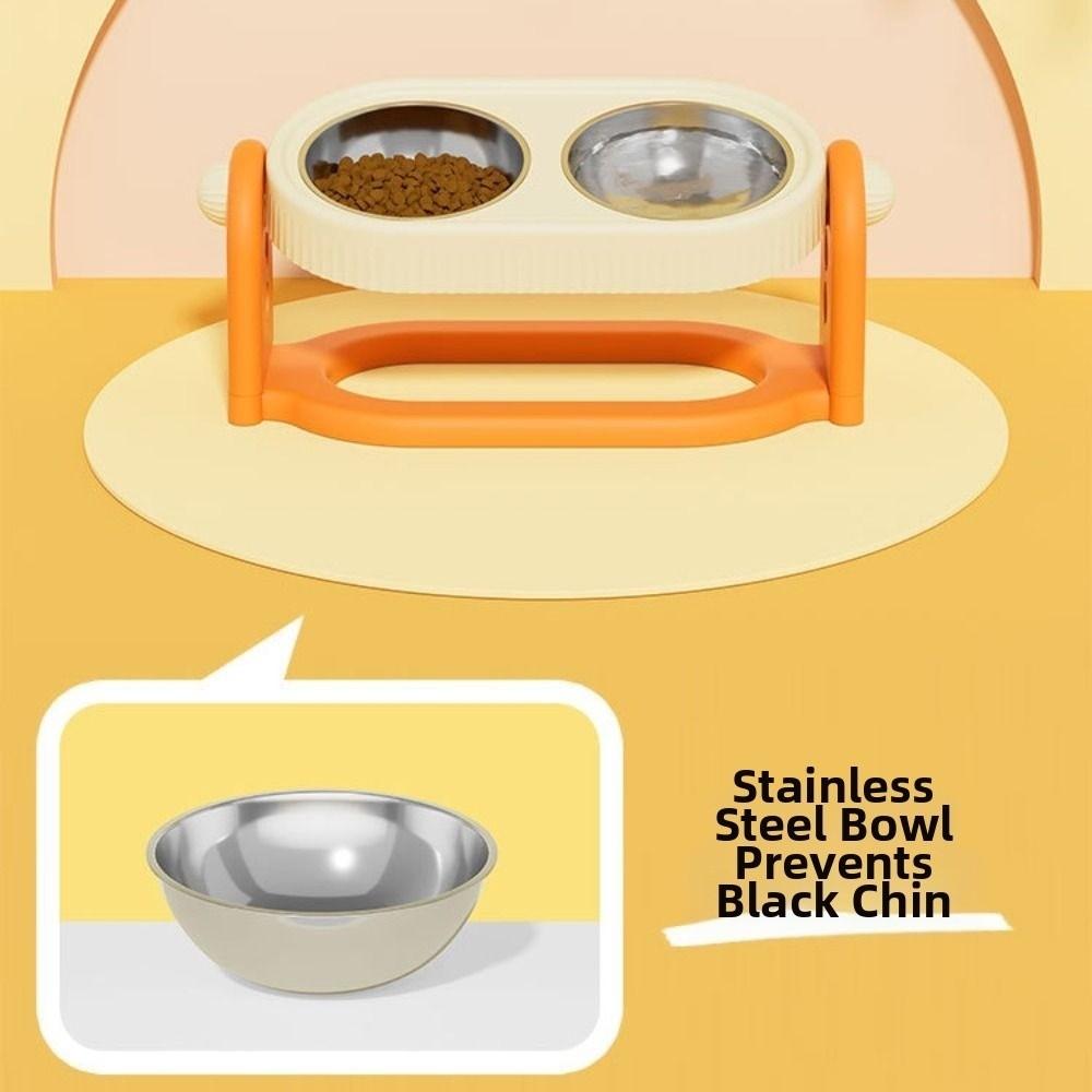 Rotatable Pet High Footed Bowl Non-Slip Elevated Pet Feeder Bowl for Kitten/Puppy/Bunny