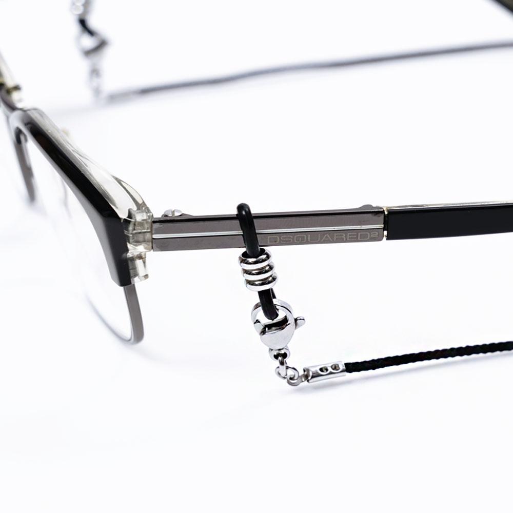 Jeibanseukeullaesig Simple Slim Strap Eyeglass Chain Mask Necklace (C2001-An669_Bk)