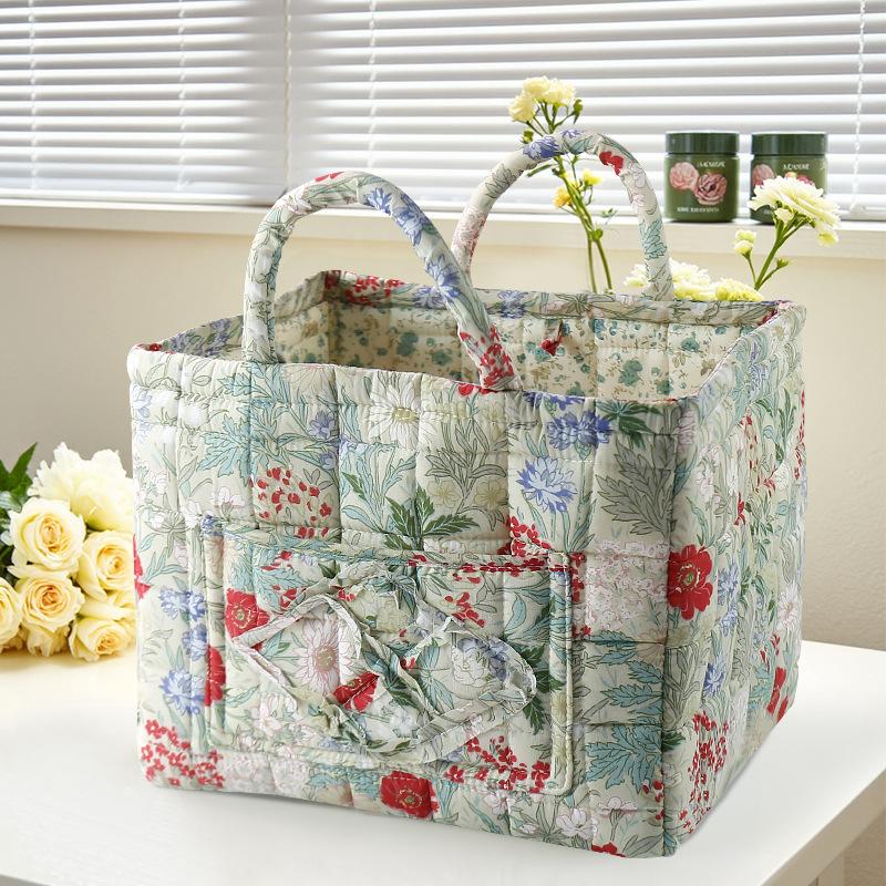 Korean-style Country Home Fabric Storage Basket, Portable Underwear And Sundries Organizing Box, Storage Basket