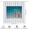 Bathroom Curtain Ferris Wheel Beach Sunset Ocean View Shower Curtain Set Coastal Home Decor Modern Waterproof Fabric