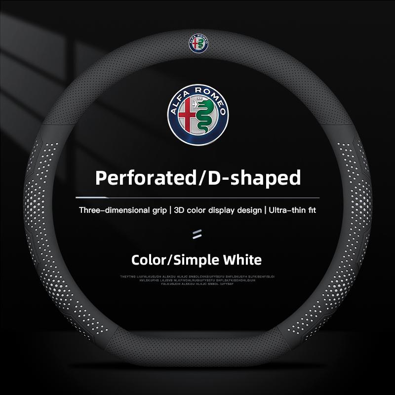 Autoaufkleber Für Alfa Romeo Auto Styling Lederlenkradabdeckung Auto Zubehör Für Alfa Romeo 4C 159 166 Spider Giulia Giu