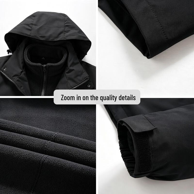 Paul Frank Men's 3-in-1 Outdoor Windproof Hooded Jacket
