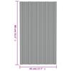 Roof Panel 36 Pcs Grey 80 x 45 cm Galvanized Steel