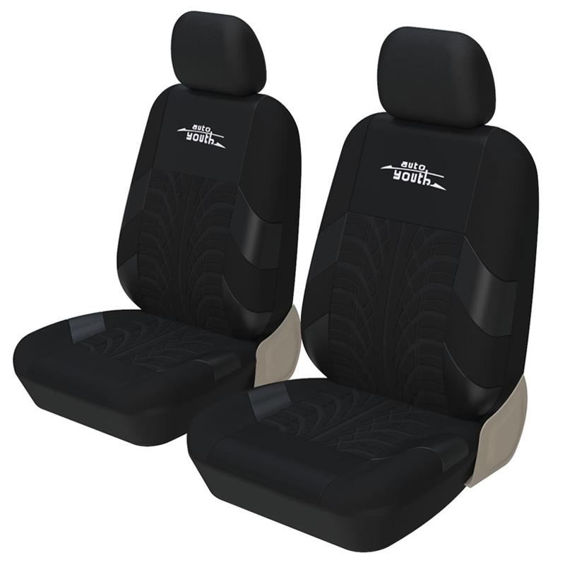 Potahy autosedadel na přední sedadla, šedé embosované odolné chrániče autosedaček pro Toyota Nadia pro Kamaz pro Nissan Terrano