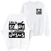 Life Is Scary Without Jesus Letter Printed Sweatshirts Oversized Hoodies Hoodie Hip Hop Streetwear Pullover Sweatshirt Unisex