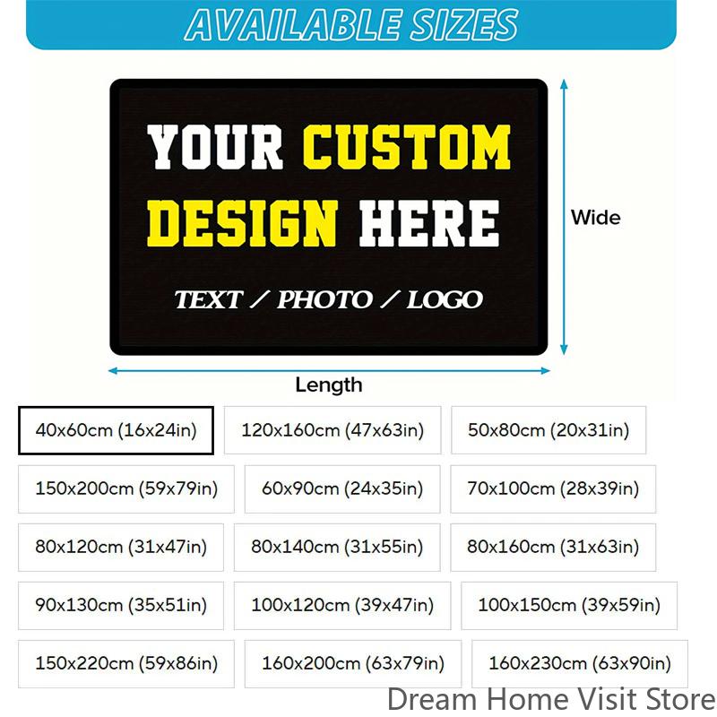 Alfombra Alfombrilla Rectangular Impresa con Foto y Texto Personalizado para Alfombras Alfombra para Yoga de Adultos Sala de Estar Decorativa Felpudo Personalizado de Entrada