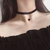 Christmas New Year Red Pendant Girl Vintage Velvet Choker Necklace Personality Sweet Love Collarbone Chain Necklace