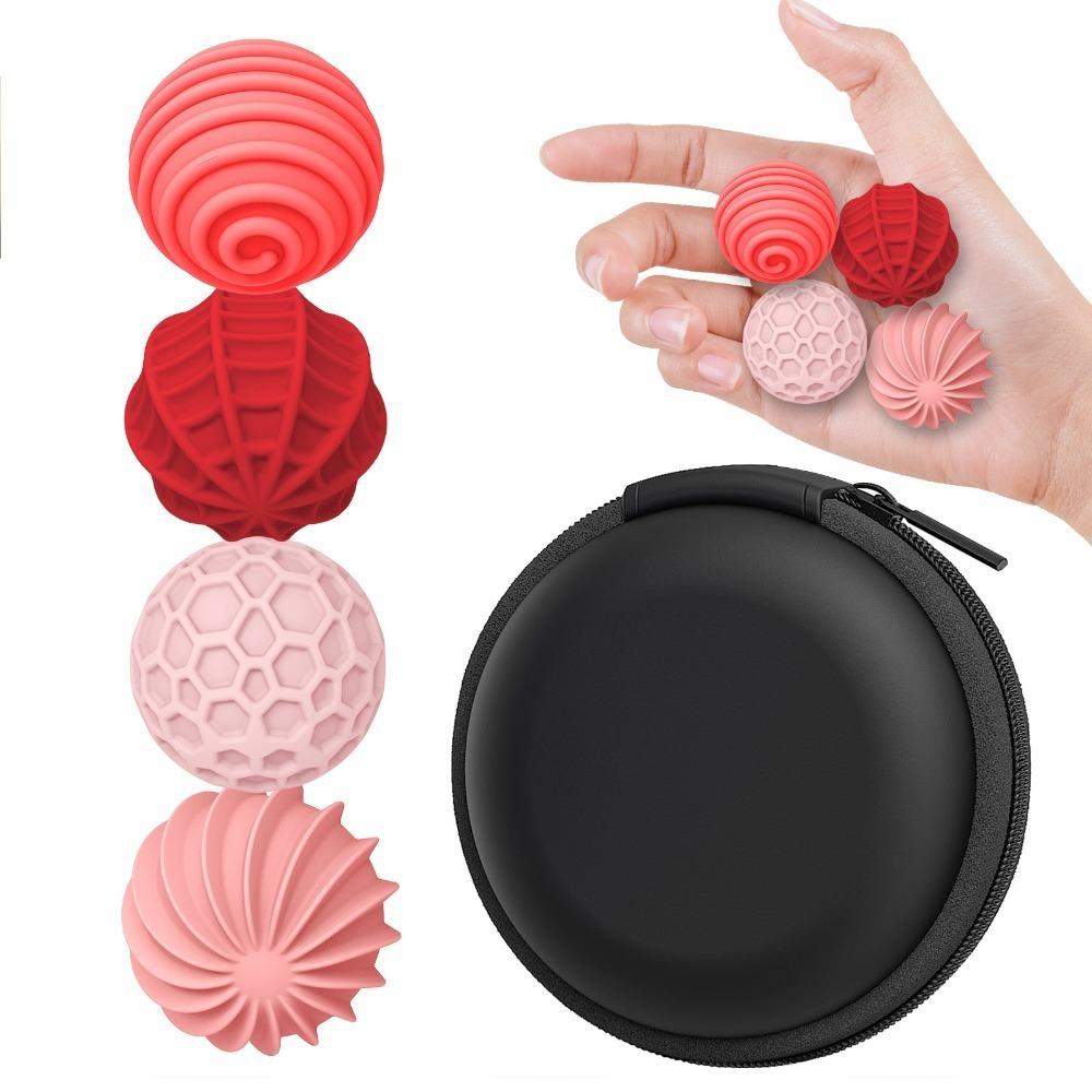 

4/8Pcs Silent Magnetic Fidget Balls Attraction Textures Anti-Stress Silicone Fidget Balls Silicone Shell Stress Relief Balls