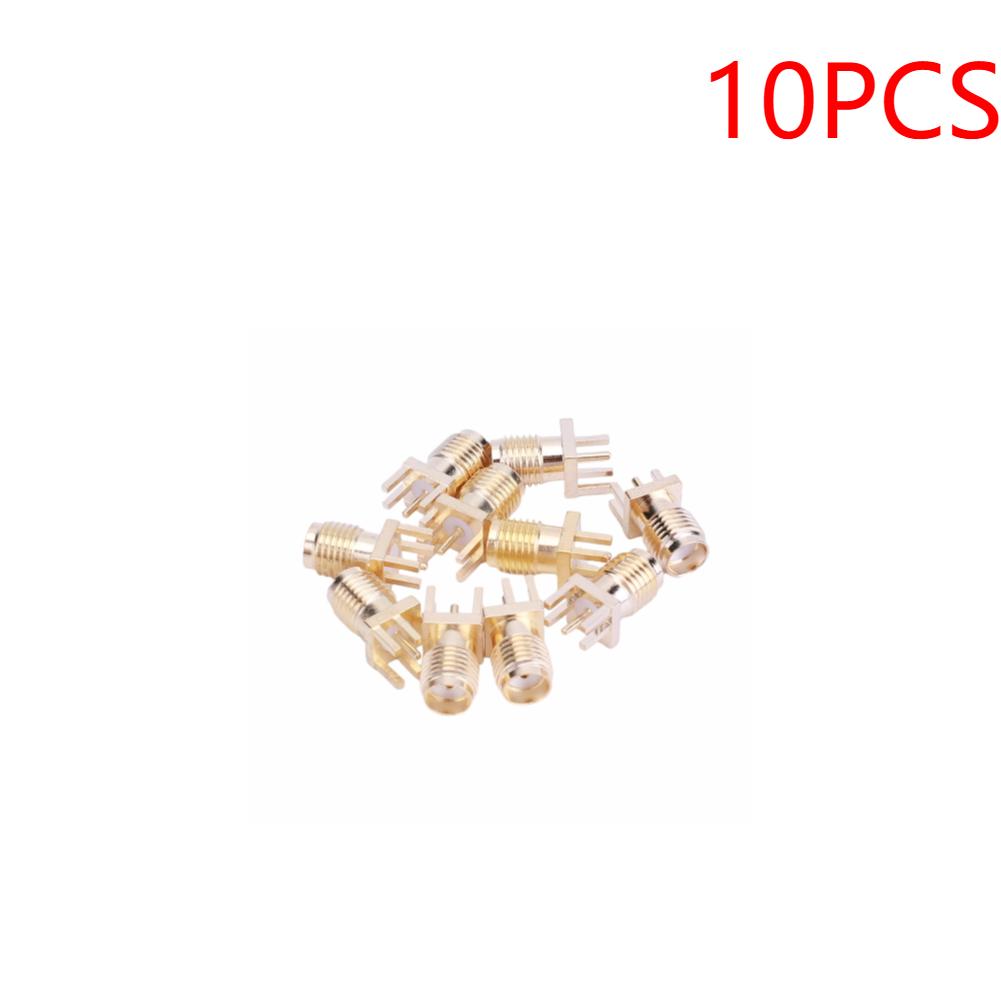 

10-100 Pcs SMA Female Jack Adapter Brass Solder 4 Pins 50 Ohm PCB Board Edge Mount SMA-KE Plug Socket for Hardwired Devices