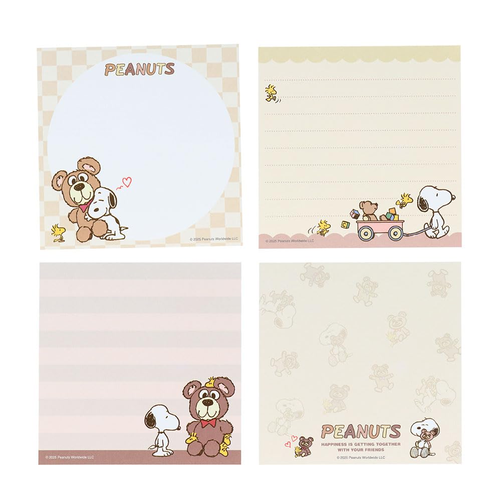Stationery Snoopy Merchandise Memo Pad Square Brown S2849968 Sun-Star
