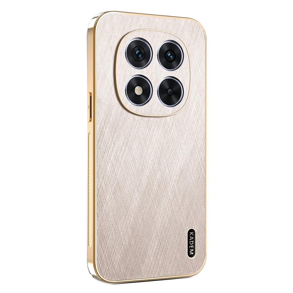 KADEM For Xiaomi Redmi Note 14 Pro 4G Case Electroplating Silk Texture PU+TPU Phone Back Cover