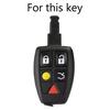 Silikon bilnyckelfodral för Volvo C30 C70 S40 V50 2004 - 2007 Kåpa Fjärrkontroll Fob Shell Jacket Sleeve
