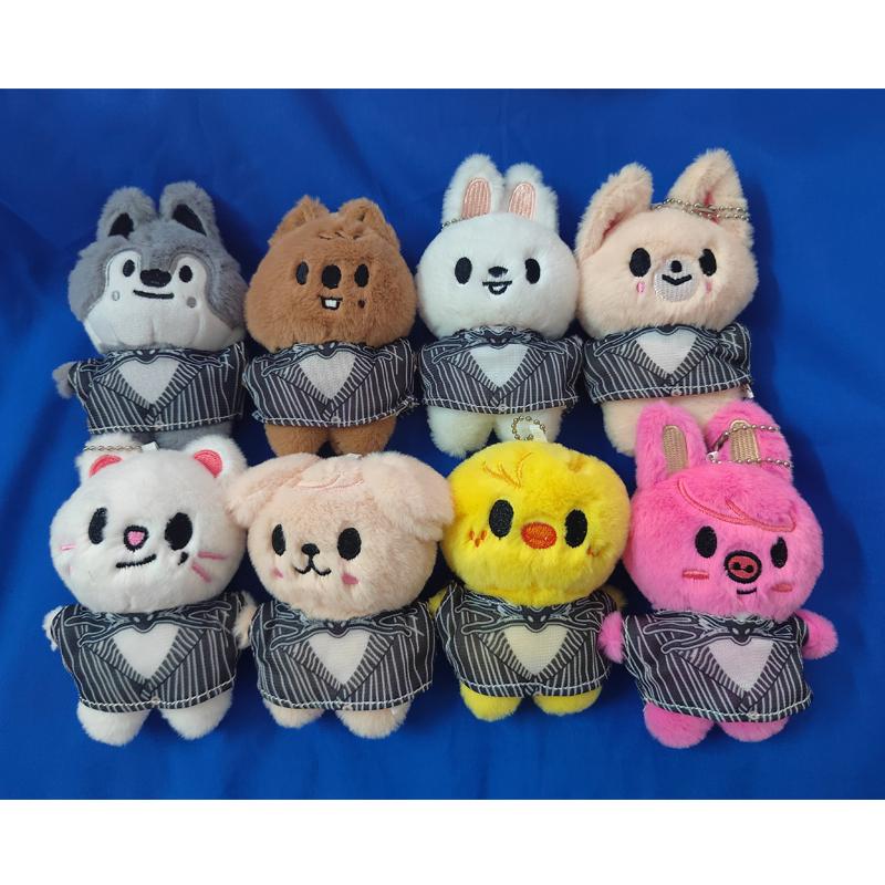 Cute Stray Kids Plush Toy Doll Halloween Christmas Doll Li Longfu Fang Peripheral Striped Shirt Doll Pendant Birthday Gift