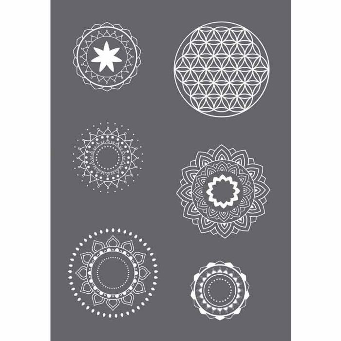 Pochoir 21 x 14,8 cm - Mandala