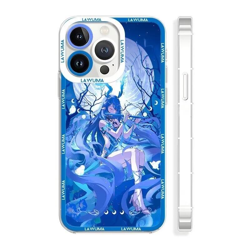 Genshin Impact Lauma Flins Columbina Phone Case For IPhone 11 12 14 15 16 Pro Max Mini X XS Max 7 8 6 6S Plus Transparent Cover