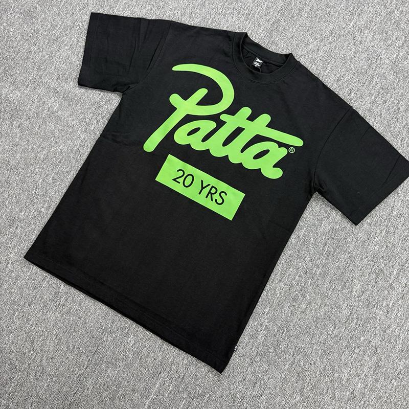 Unisex Unisex Unisex Patta 20 Yrs Commemorative Edition T Shirt Top Quality Cotton Black White Tee Tops Simple Casual Tshirts